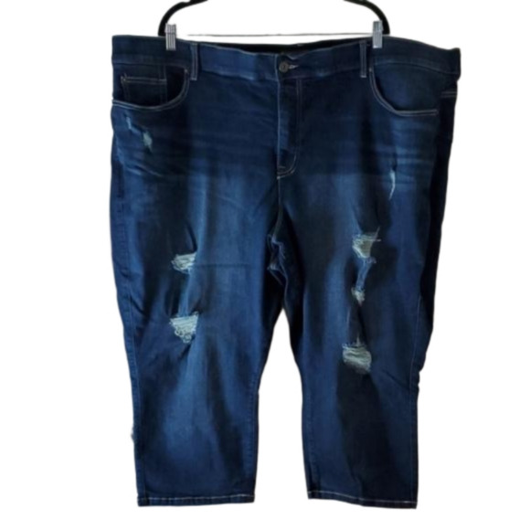 Torrid Premium Plus Size Distressed Skinny Jeans Size 30 - Picture 2 of 5